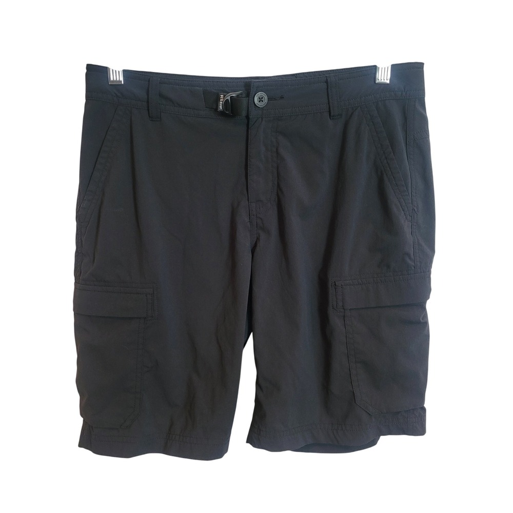 REI Co-op Womens Cargo Shorts Size 8 Black Relaxed Fit Hiking Outdoor Belted